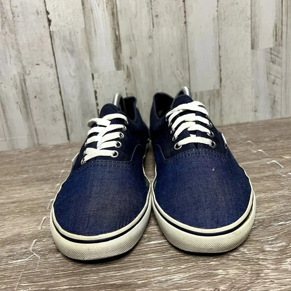Vans Off The Wall Men's Blue Denim Skateboard Shoes‎ Size 11 - Picture 4 of 5